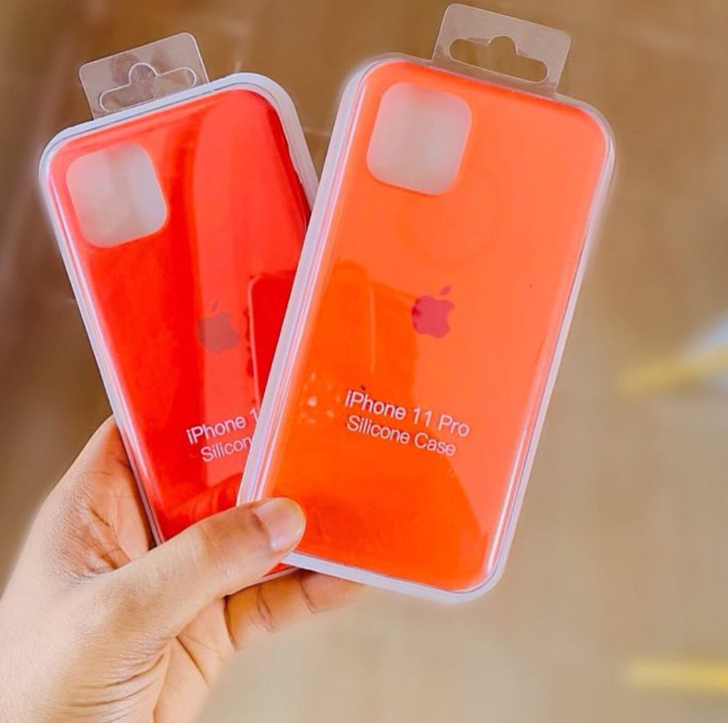 Orange Silicone Protective Case For iPhone 11 Pro
