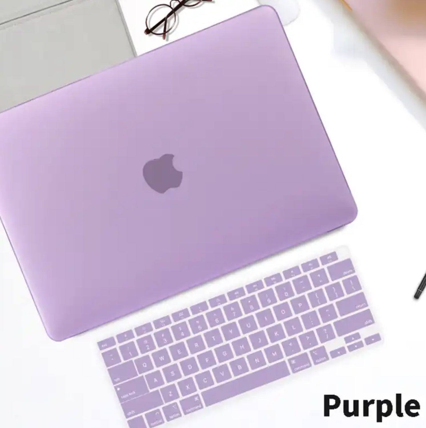 Soft Purple Transparent Soft MacBook Case 2018-2020Air13(A1932/2179/2337)