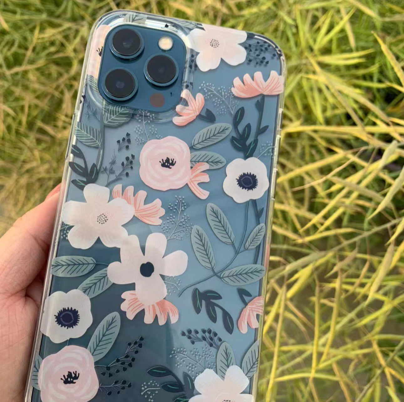 Transparent Floral Case For iPhone