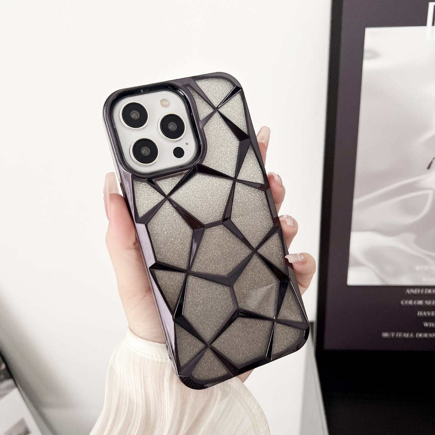 Black Diamond Glitter Case For iPhone