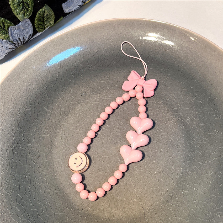 Smiling Face & Love Style Phone Charm