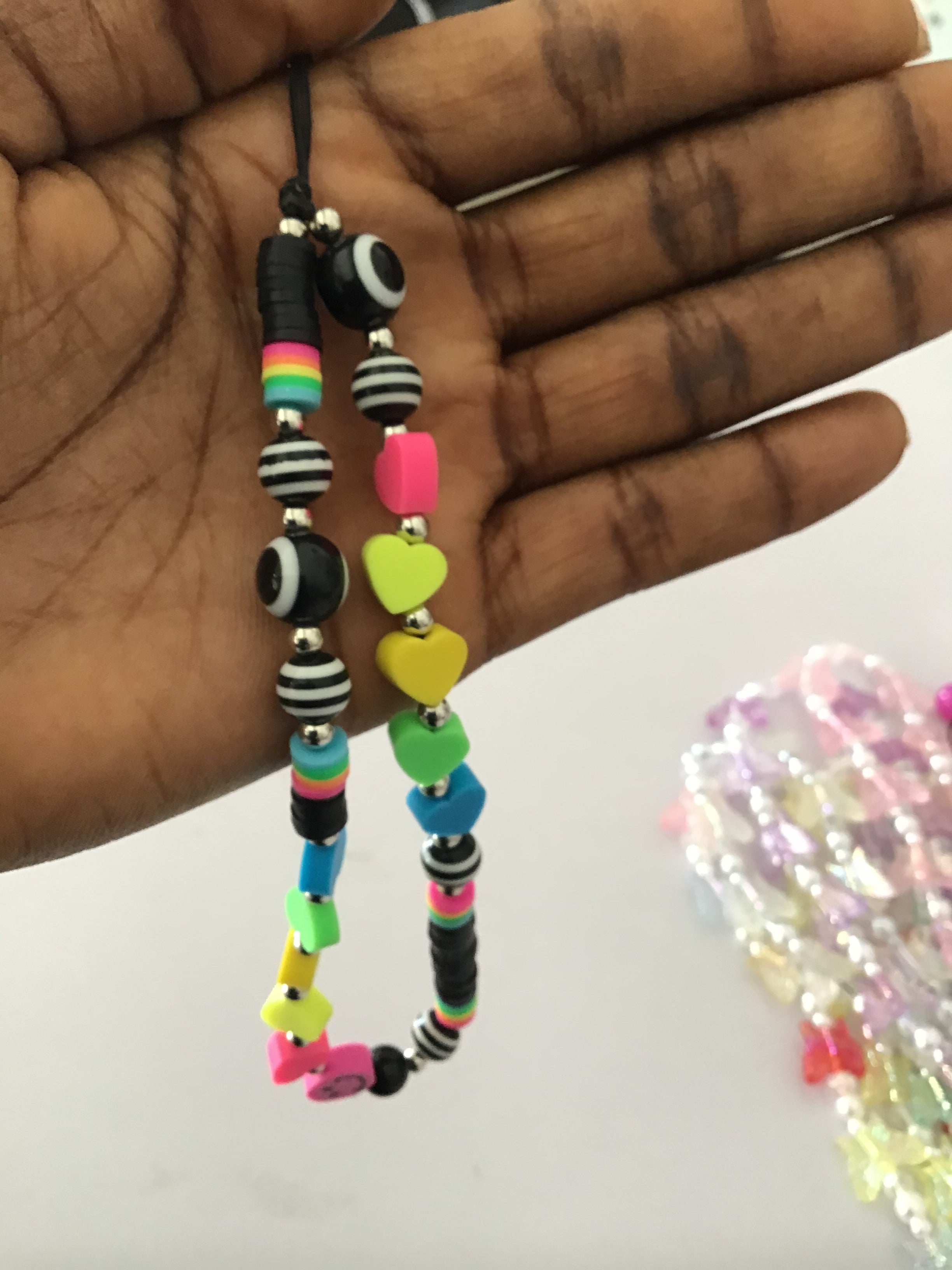 Black Pottery Phone Charm