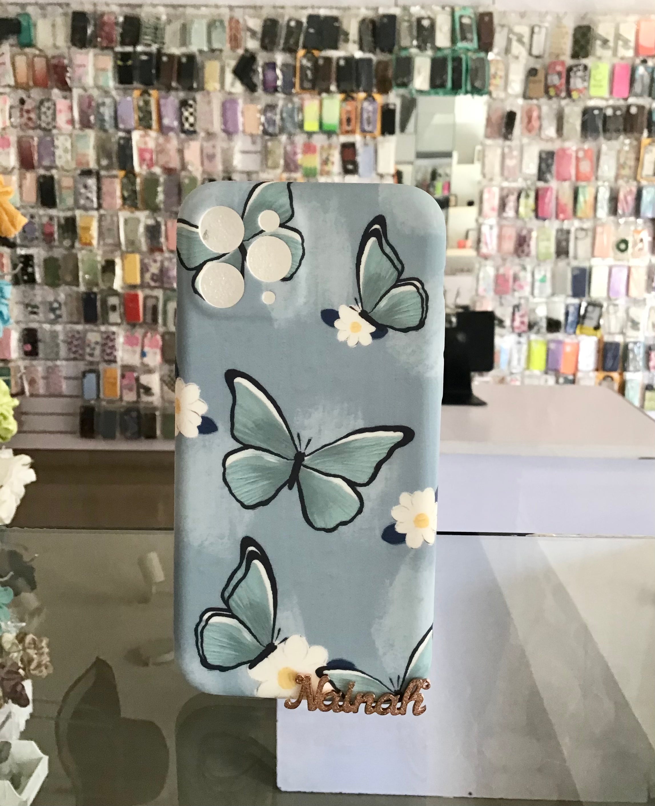 Blue Butterfly Case For iPhone 11 Pro