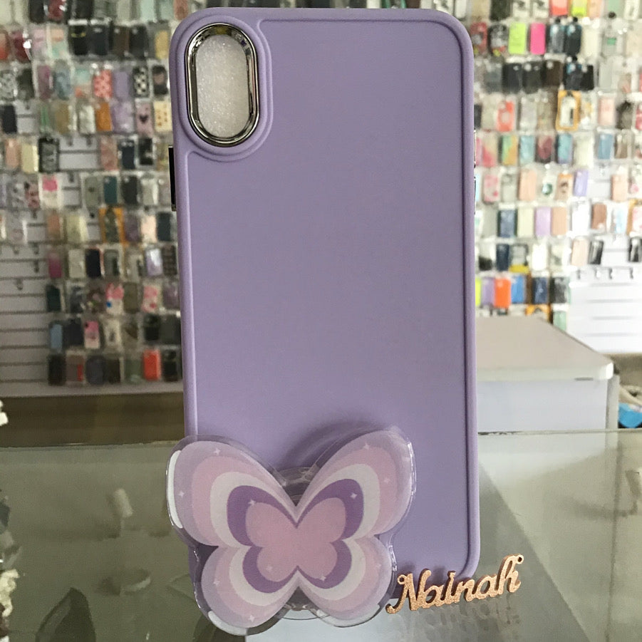 Purple Butterfly Grip Case For iPhone XS Max