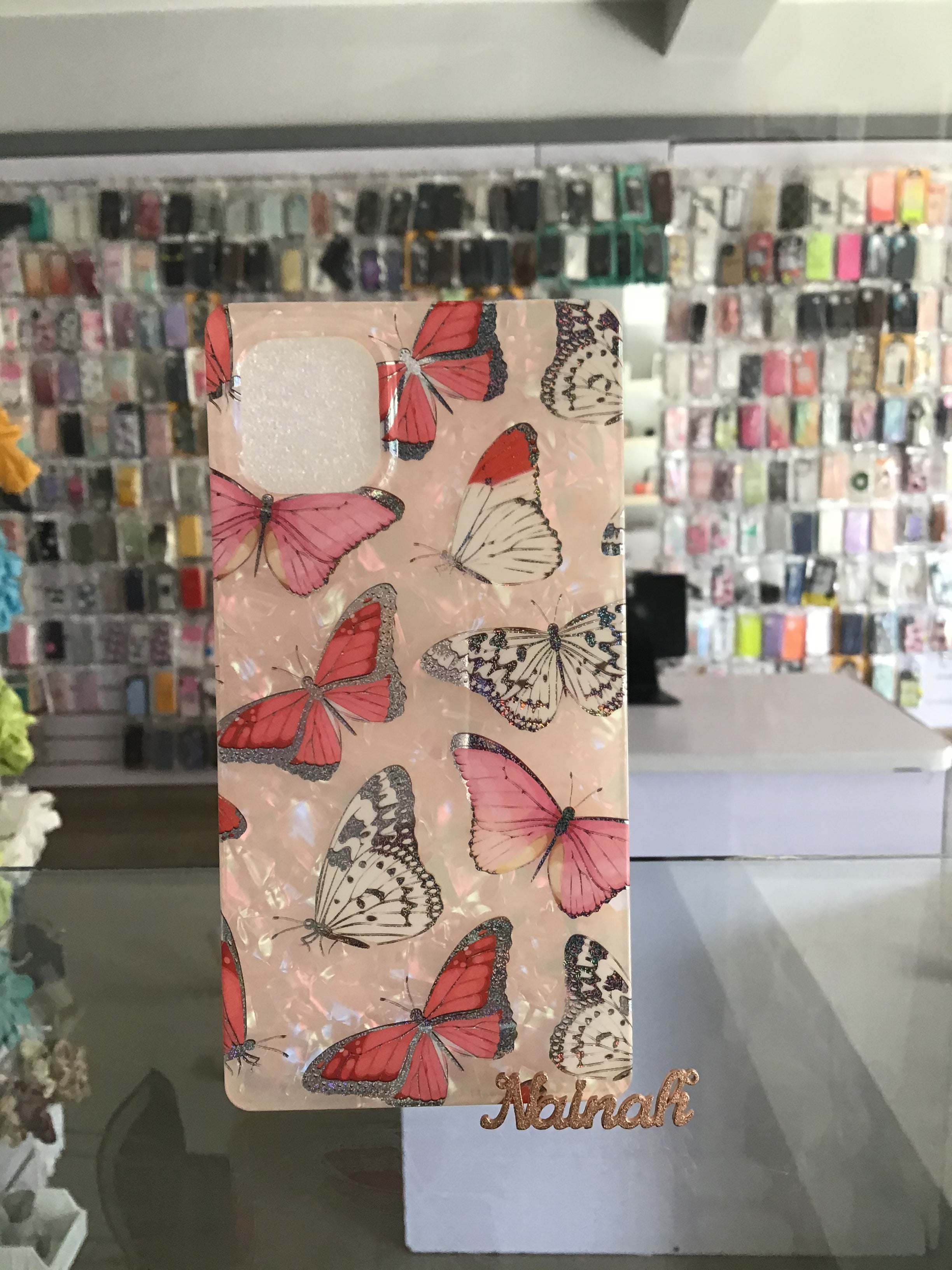 Pink Butterfly Case For iPhone 11