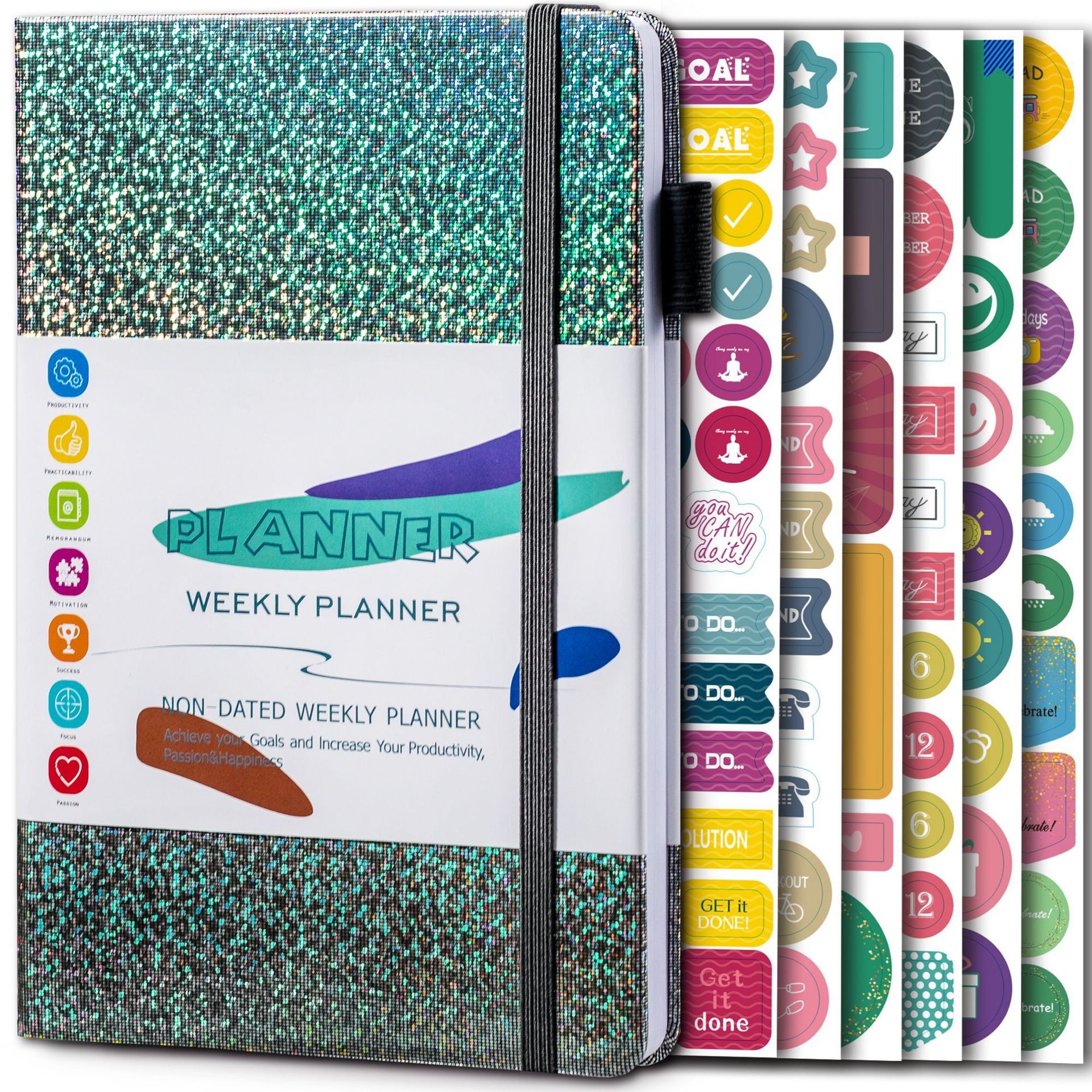 A5 Green Undated Planner