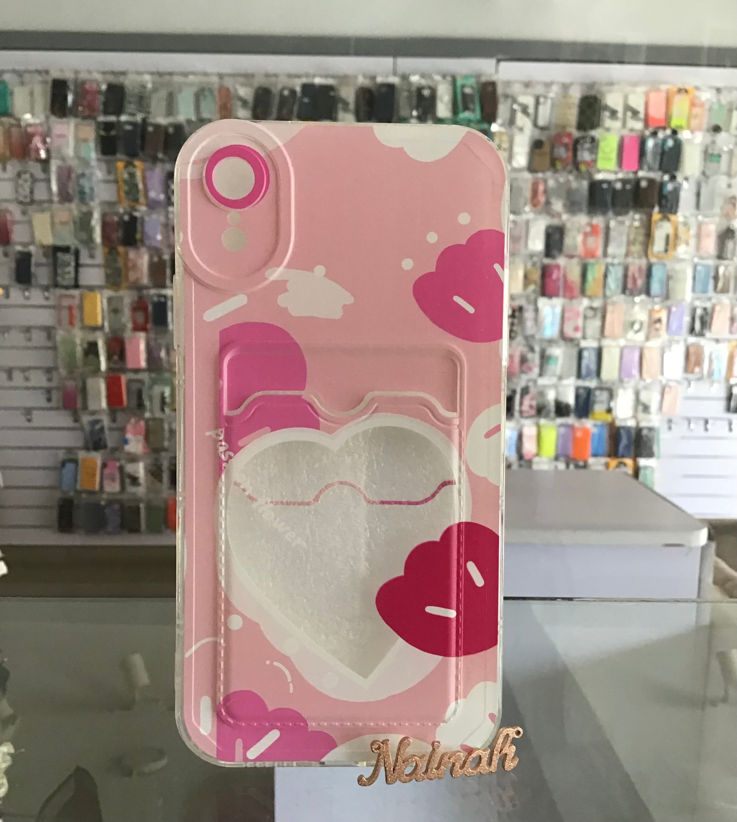 Pink Card Holder Case For Xr