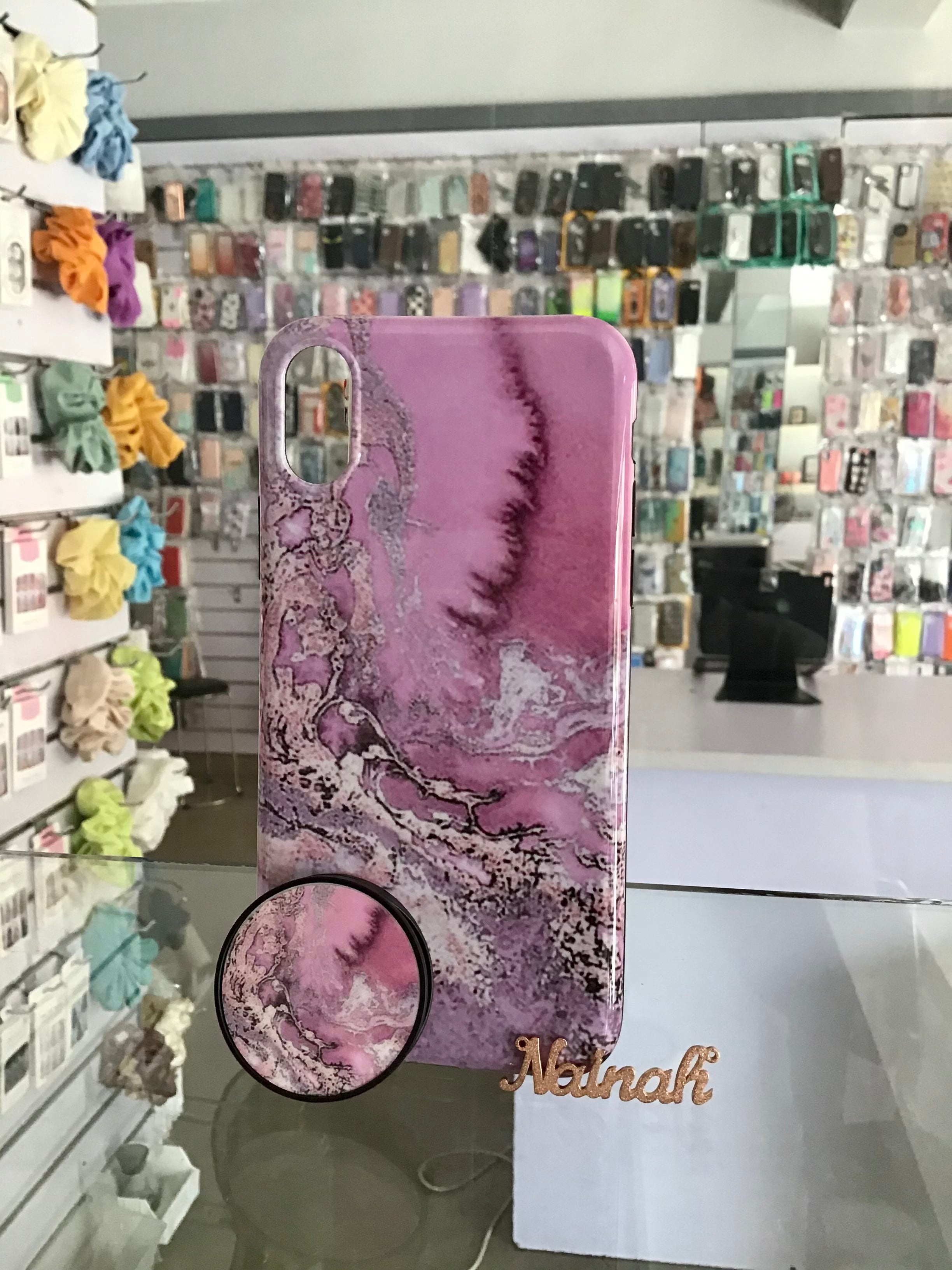 Purple Marble Protective Case For iPhone XS Max