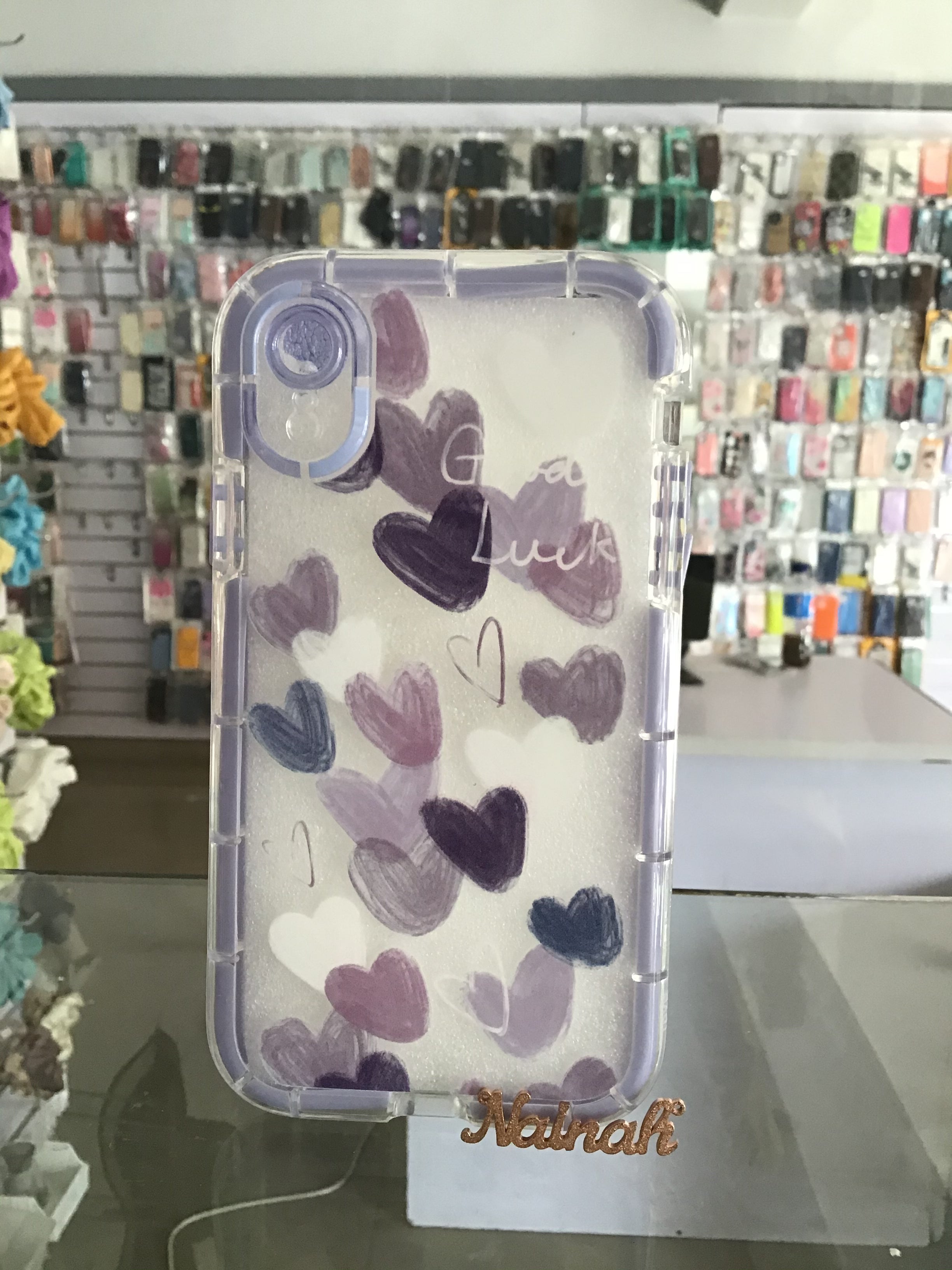 Purple Heart Case For iPhone Xmax