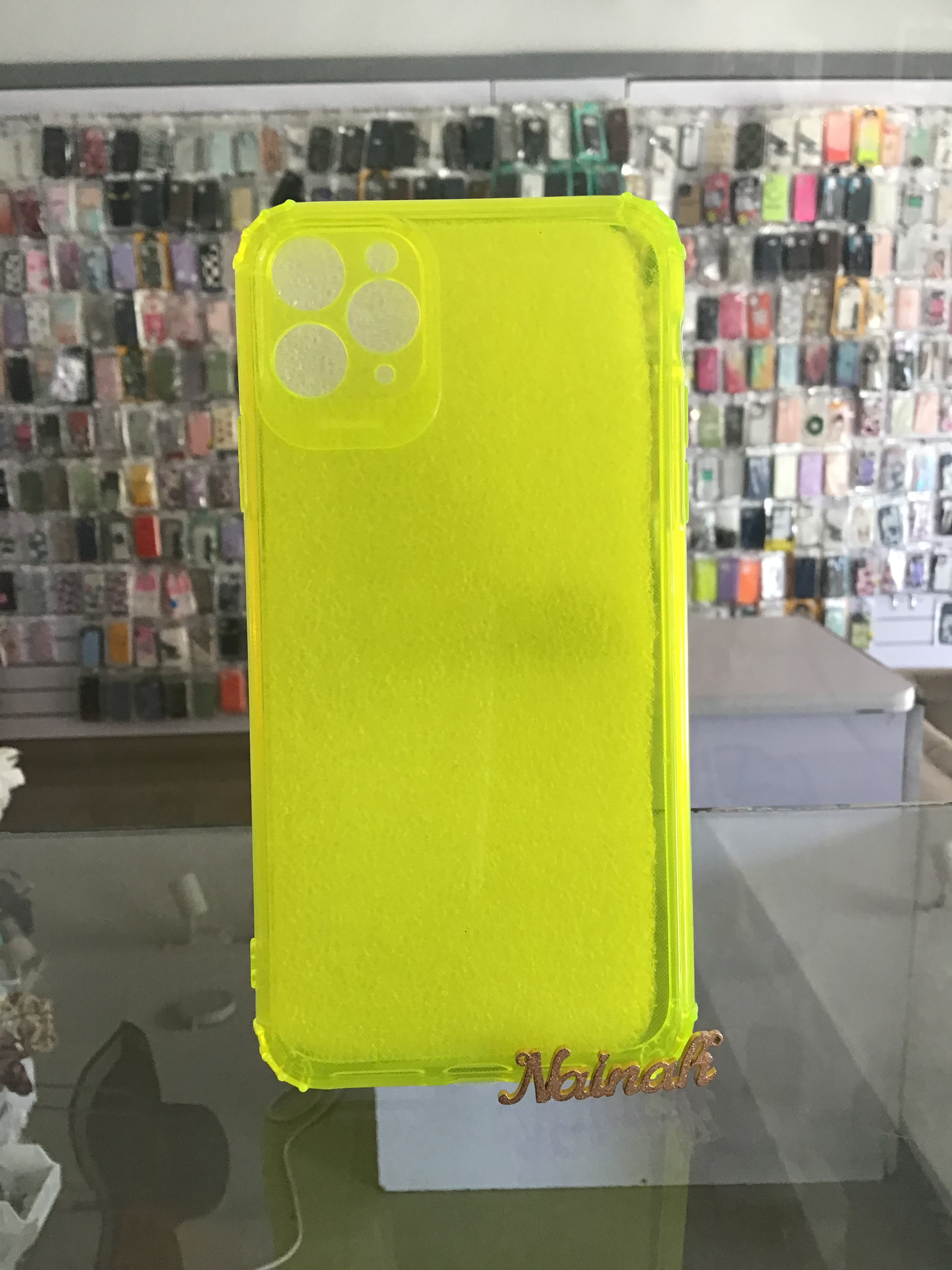 Yellow Silicone Bumper Edge Camera Protection Case For iPhone 11 Pro Max