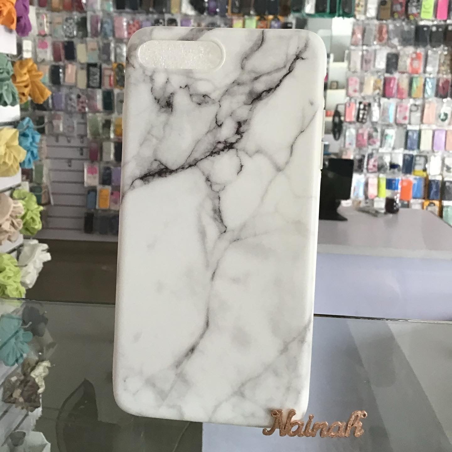 White and Black Marble Case For iPhone 7 plus