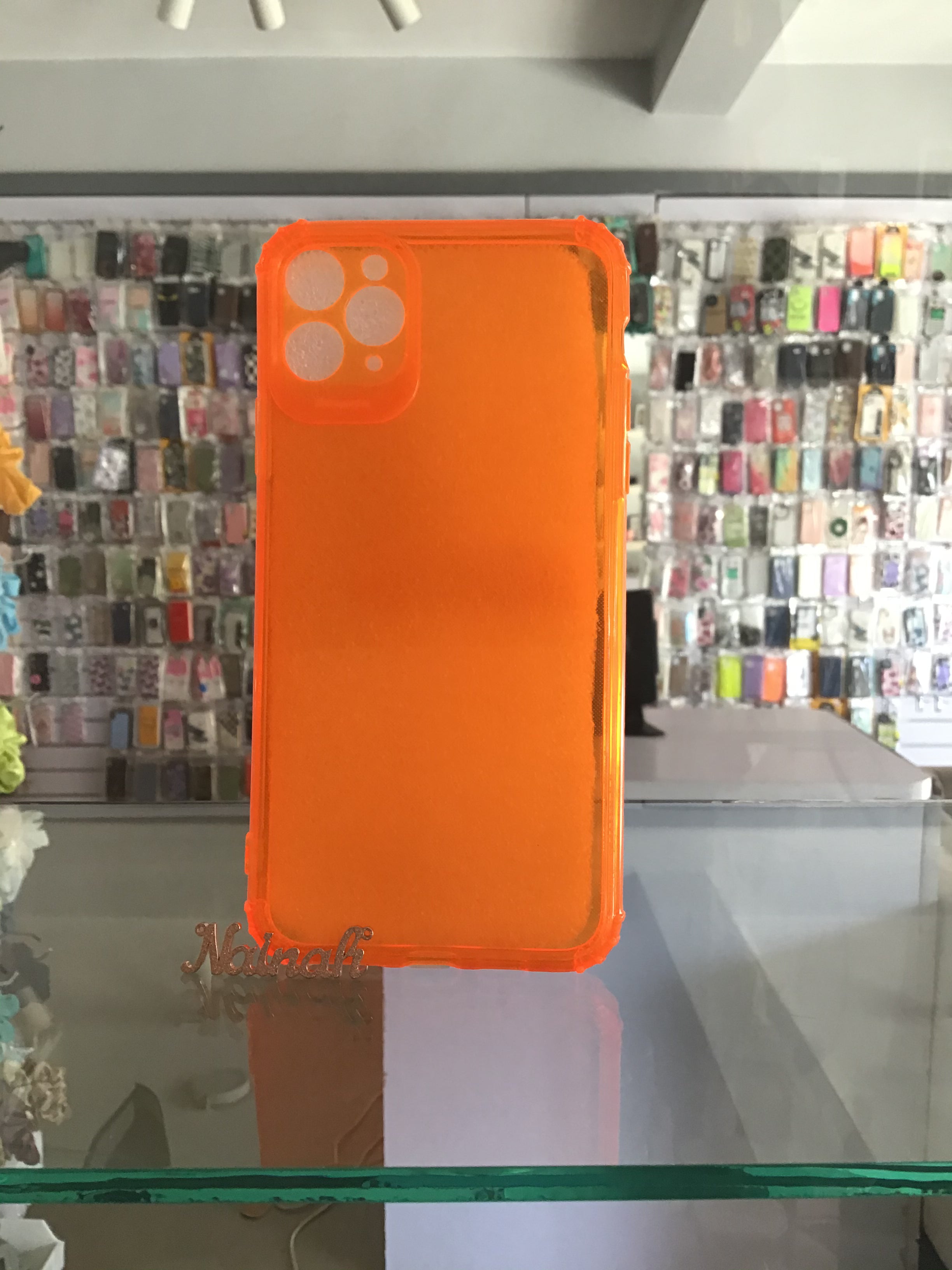 Orange Silicone Bumper Edge Camera Protection Case For iPhone 11 Pro Max