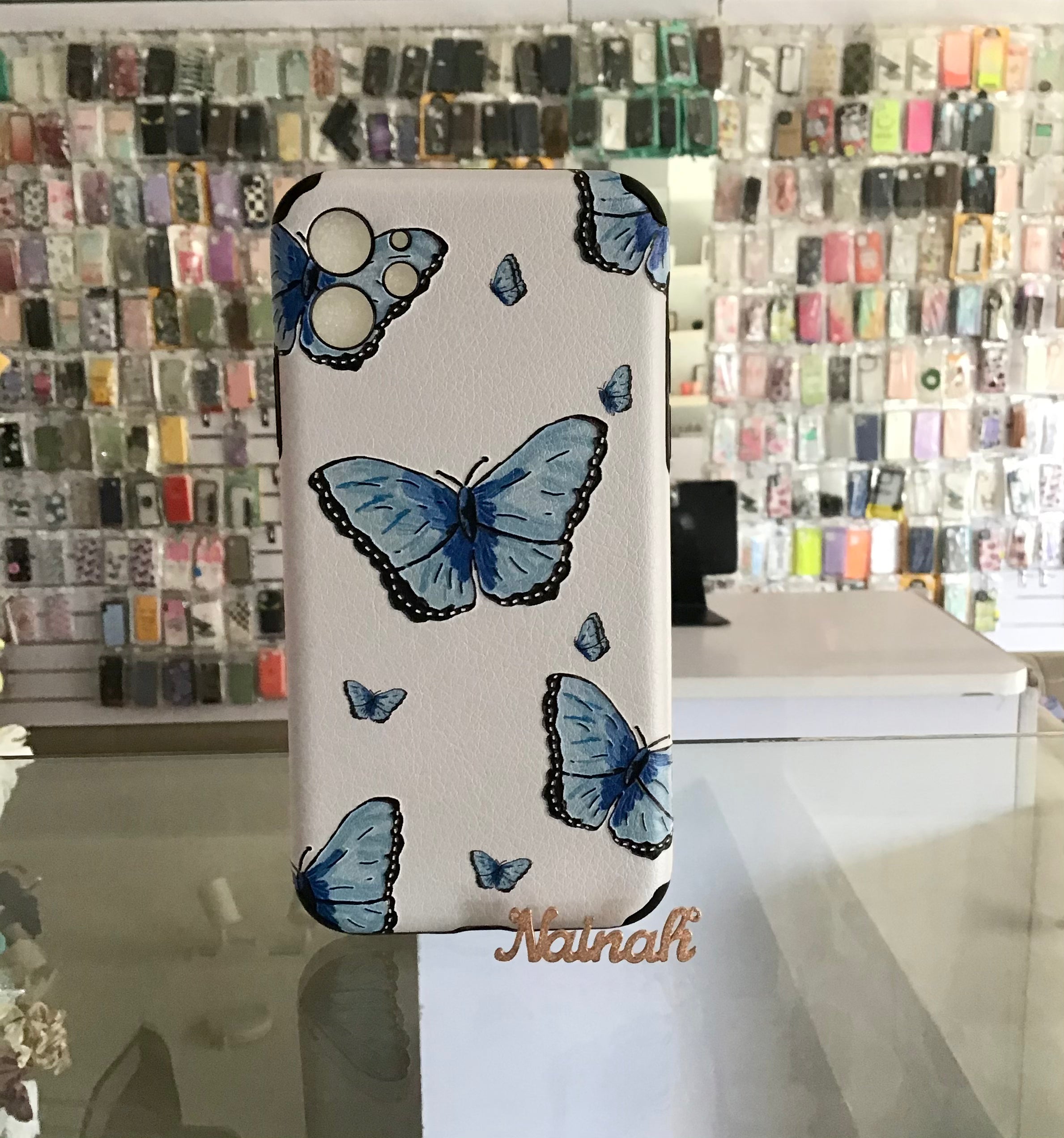 Blue Butterfly Silicone Case For iPhone 11