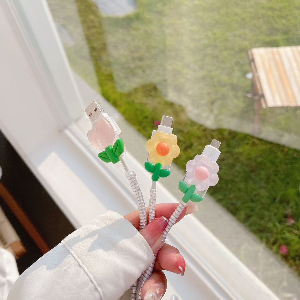 Rose Flower Cable Protectors
