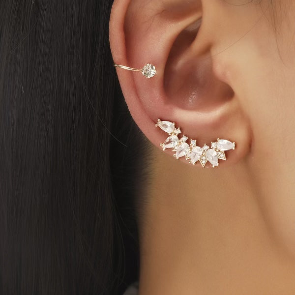 2pc Left Gold Earrings