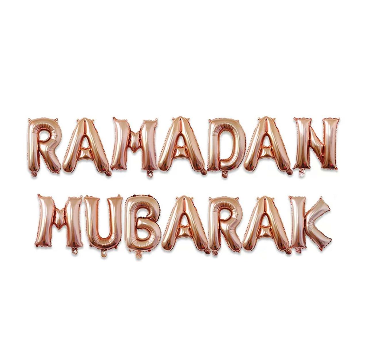 Rose Gold Ramadan Balloons