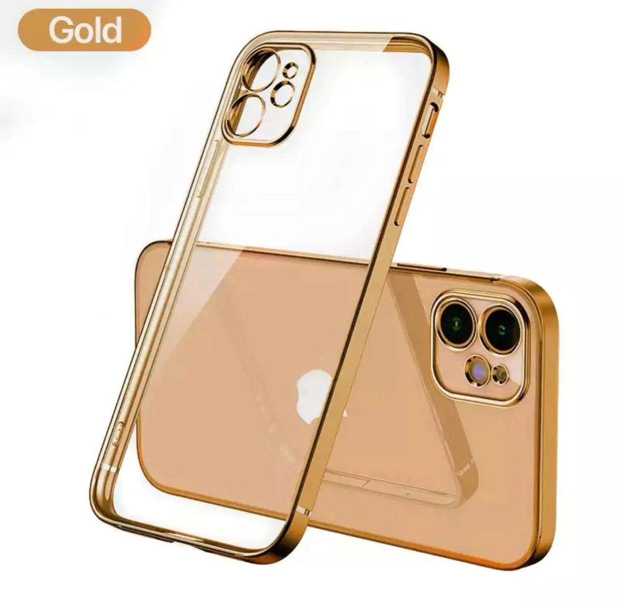 Gold Transparent Case For IPhone