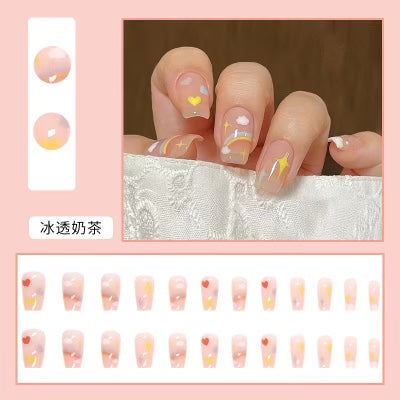 Rainbow Press On Nails