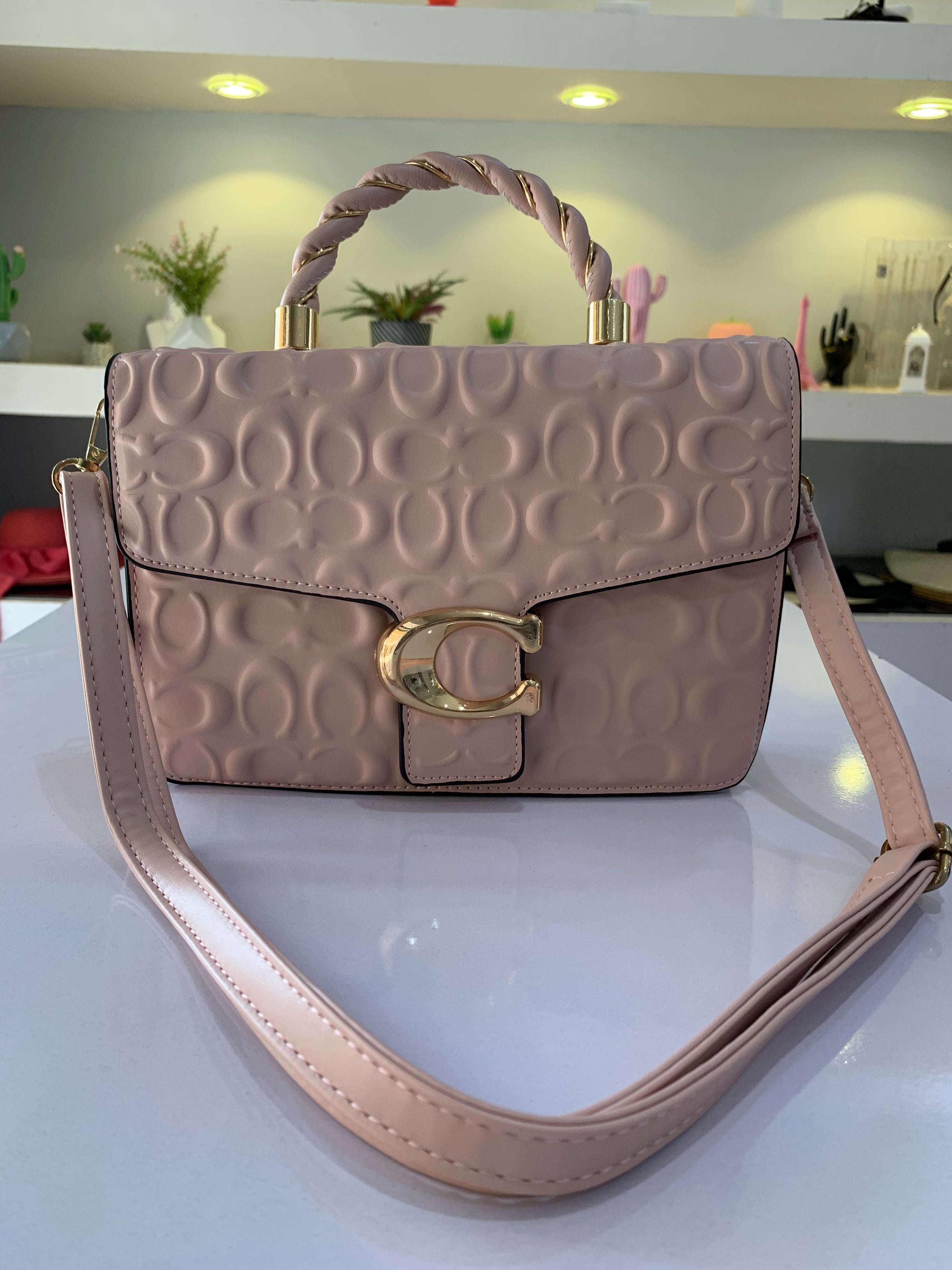 Peach Exquisite Leather Handbags
