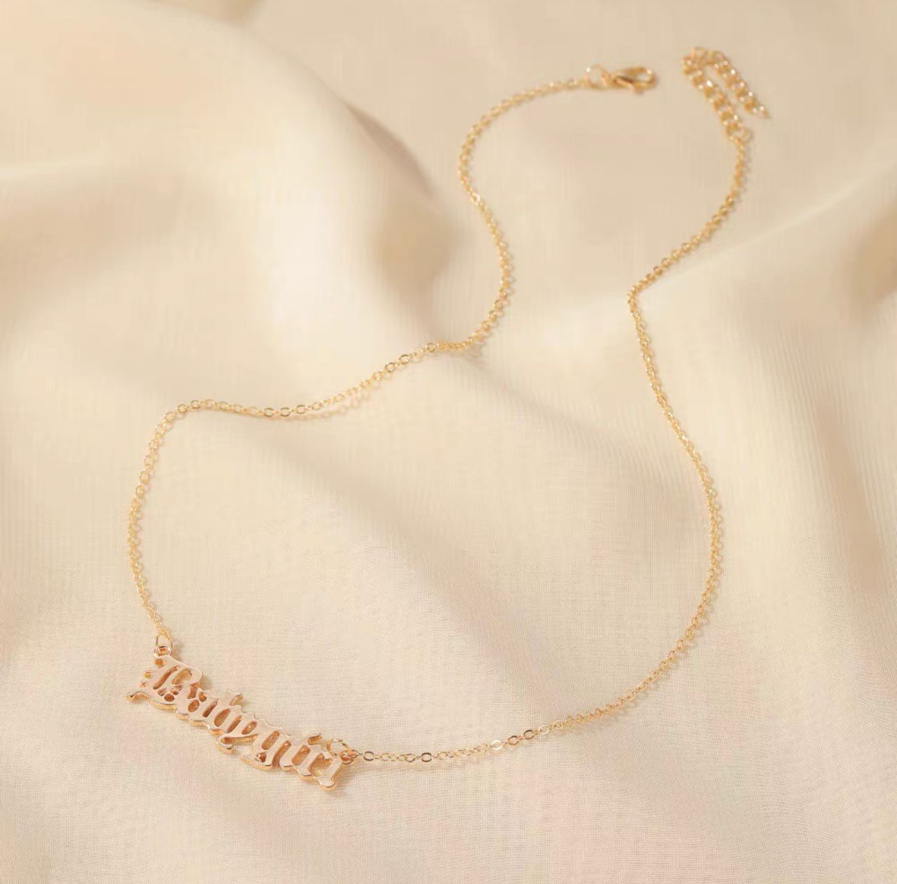 Gold “babygirl”pendant Necklace