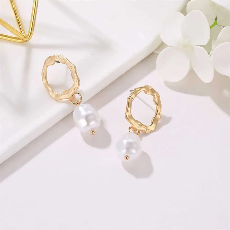 Irregular Pearl Earrings