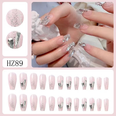 Crystal Glitter Press On Nails