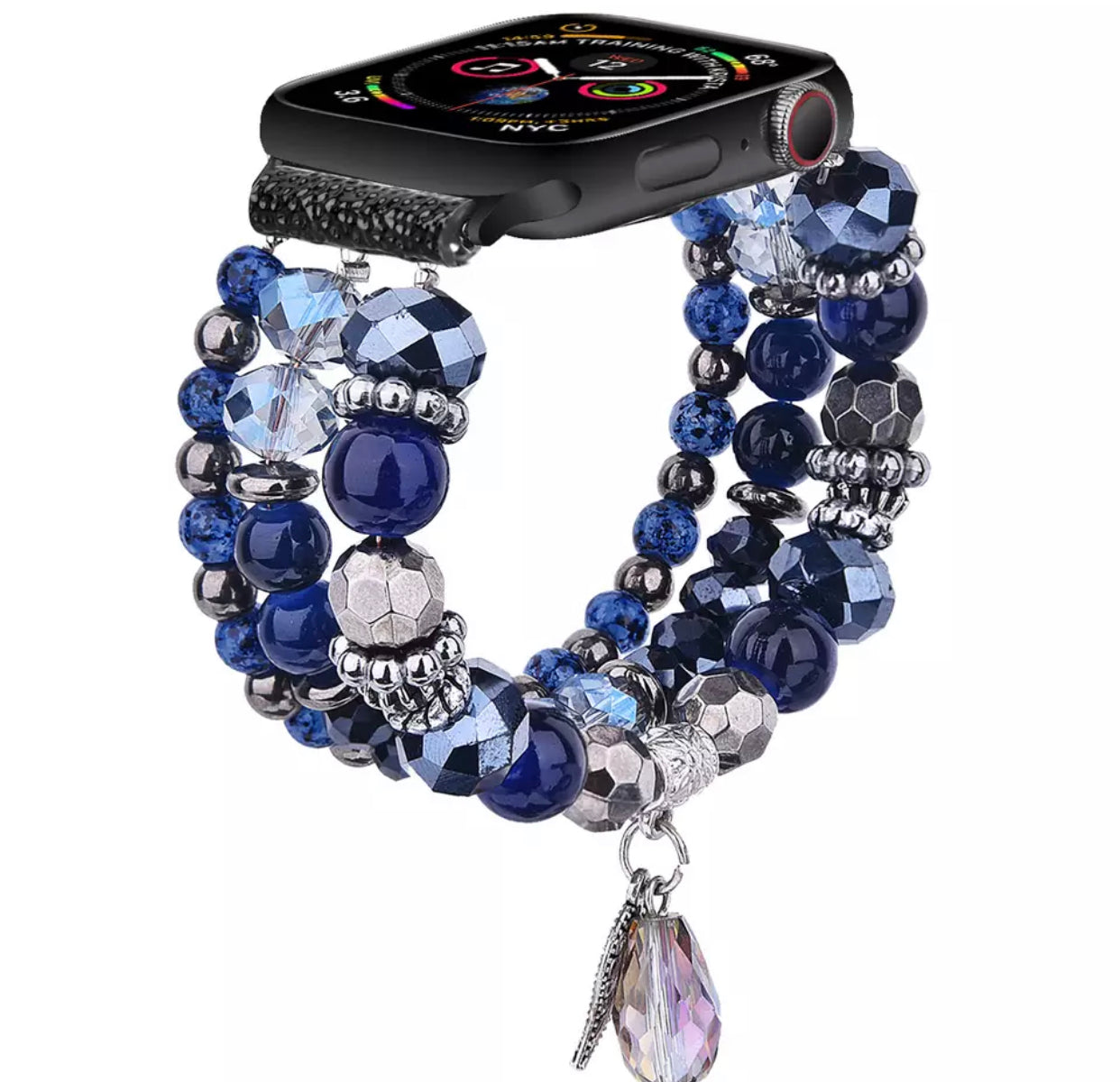 Diamond blue Pearls watch band for iwatch strap