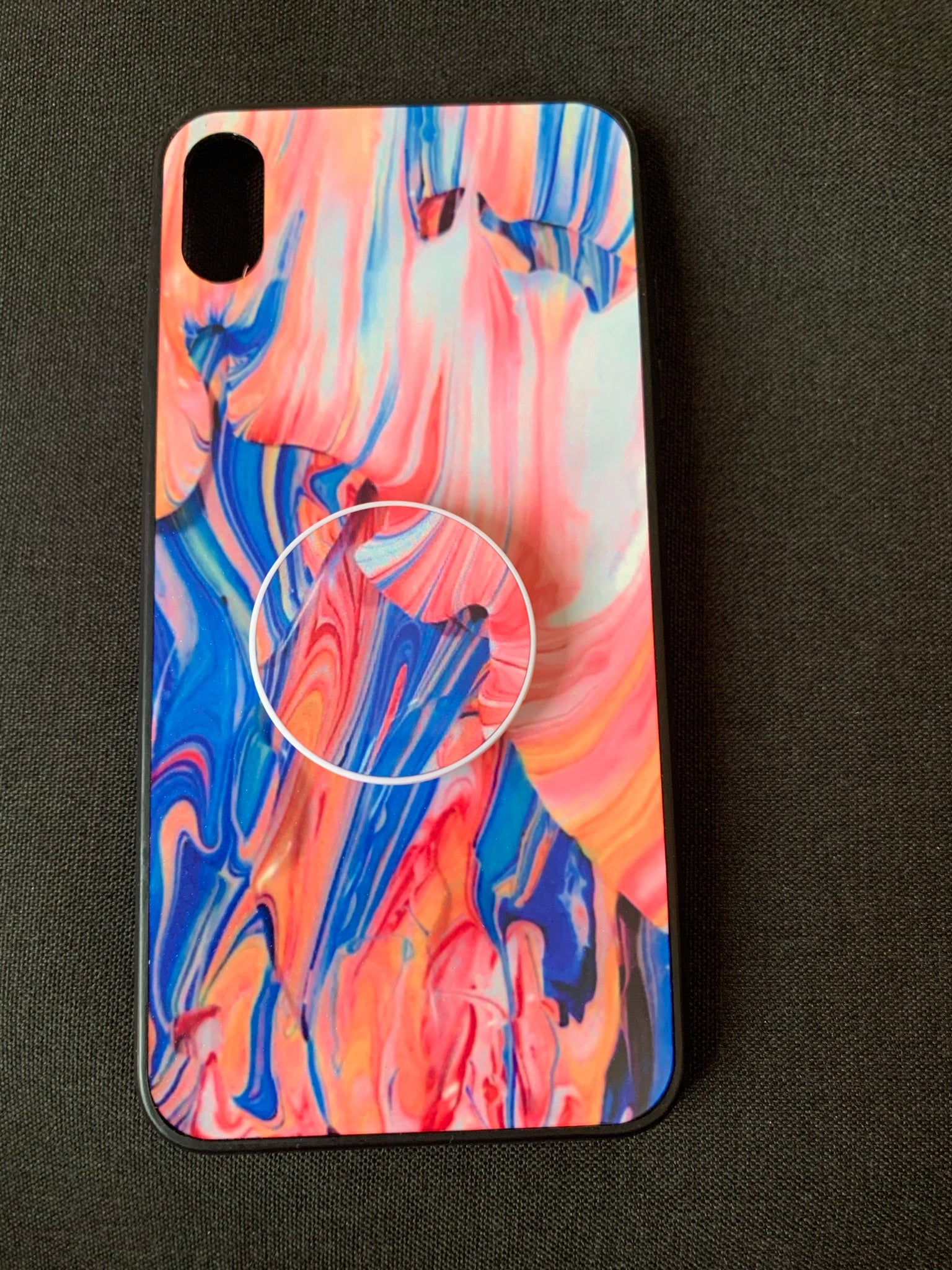 Peach & blue Marble Case For iphone For Xmax