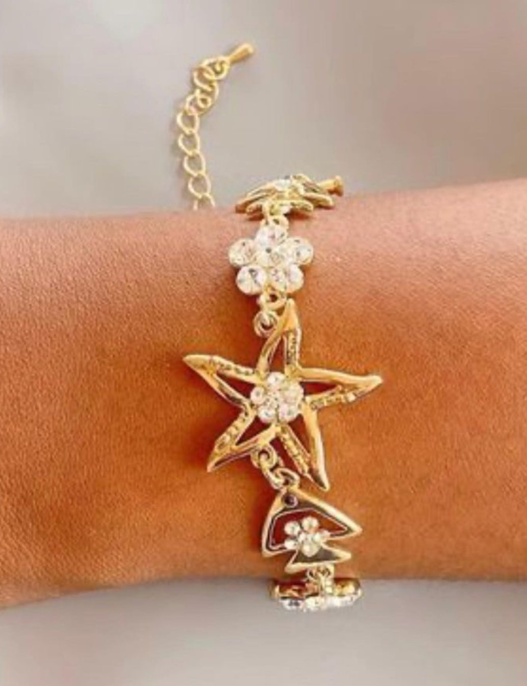 Starfish Zirconia Rhinestones Bracelet