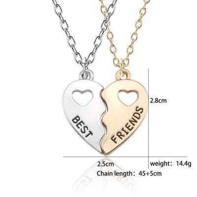 2-pc Silver & Gold Best friends Necklace