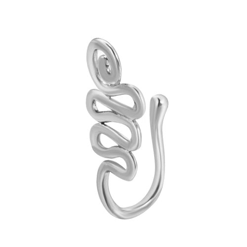 Silver Nose Ring Hook