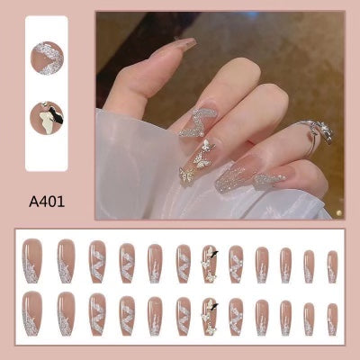 Fashion Glitter Press On Nails