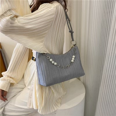 Elegant Gray Handbag