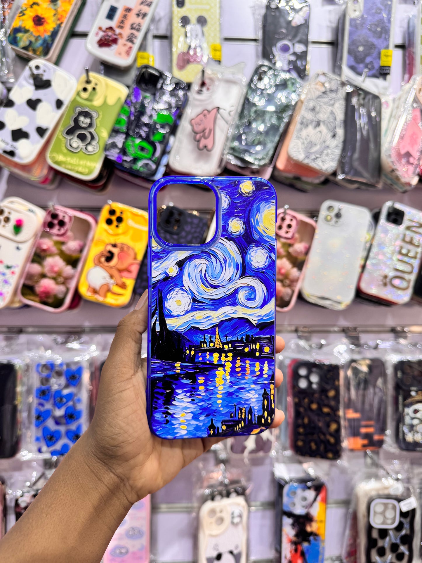 Blue art Case For IPhones