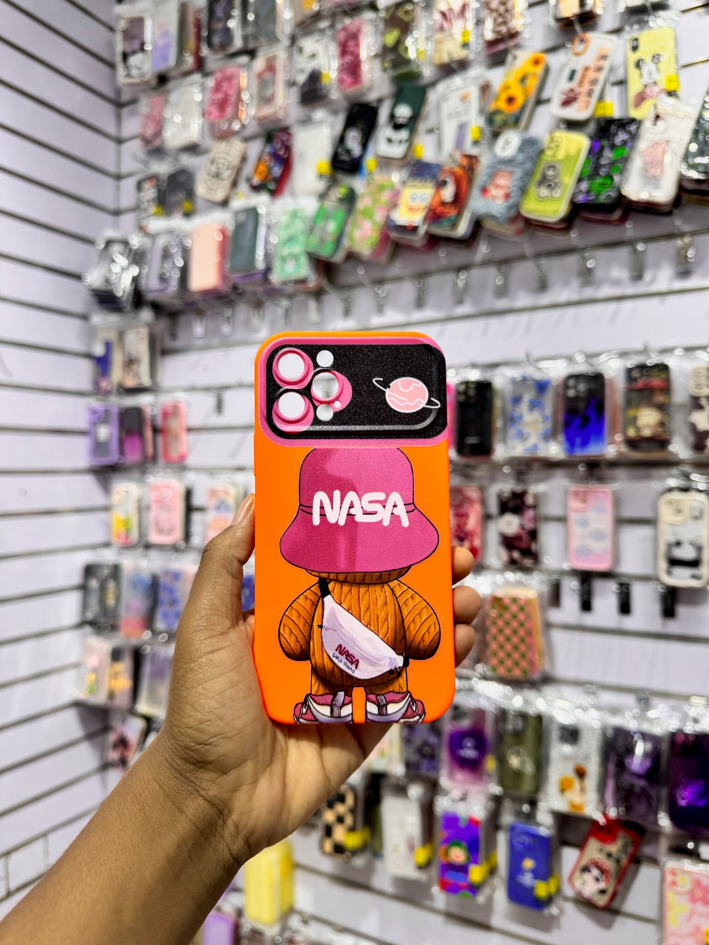 Orange Nasa case for iPhones
