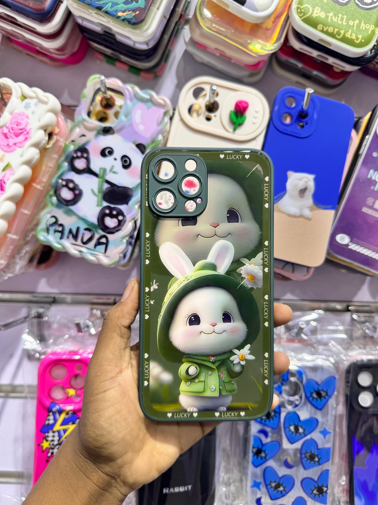 Green Lucky Rabbit Case For IPhones