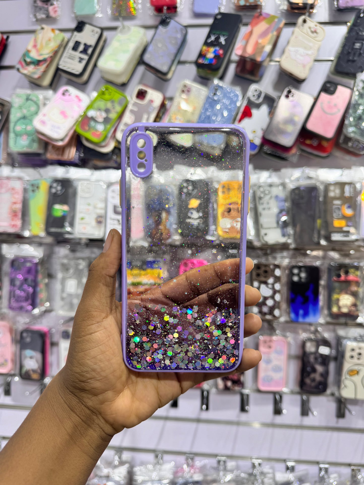 Purple Glitter Case  For IPhone