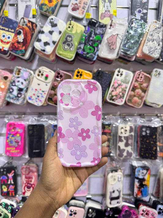 Pink flower case  For iPhones