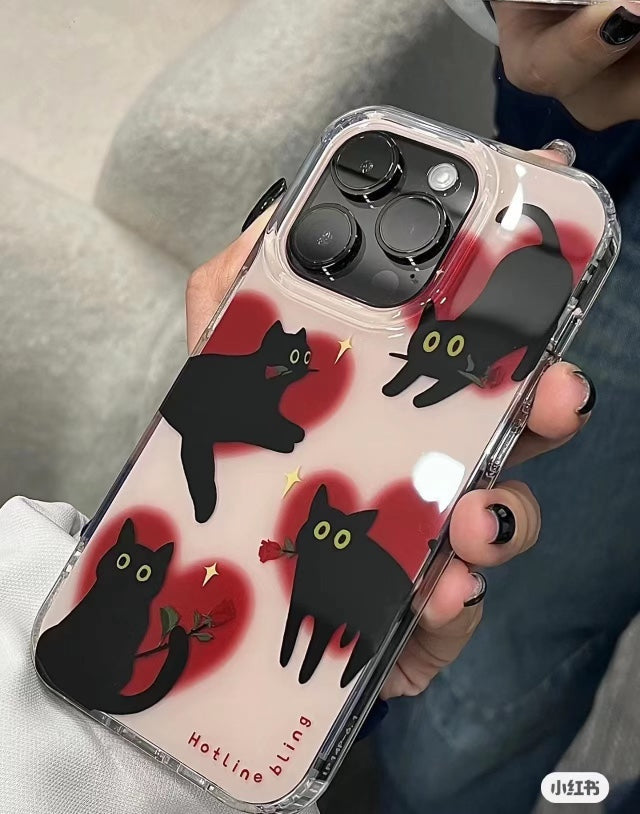 Black Cat Case For iPhones