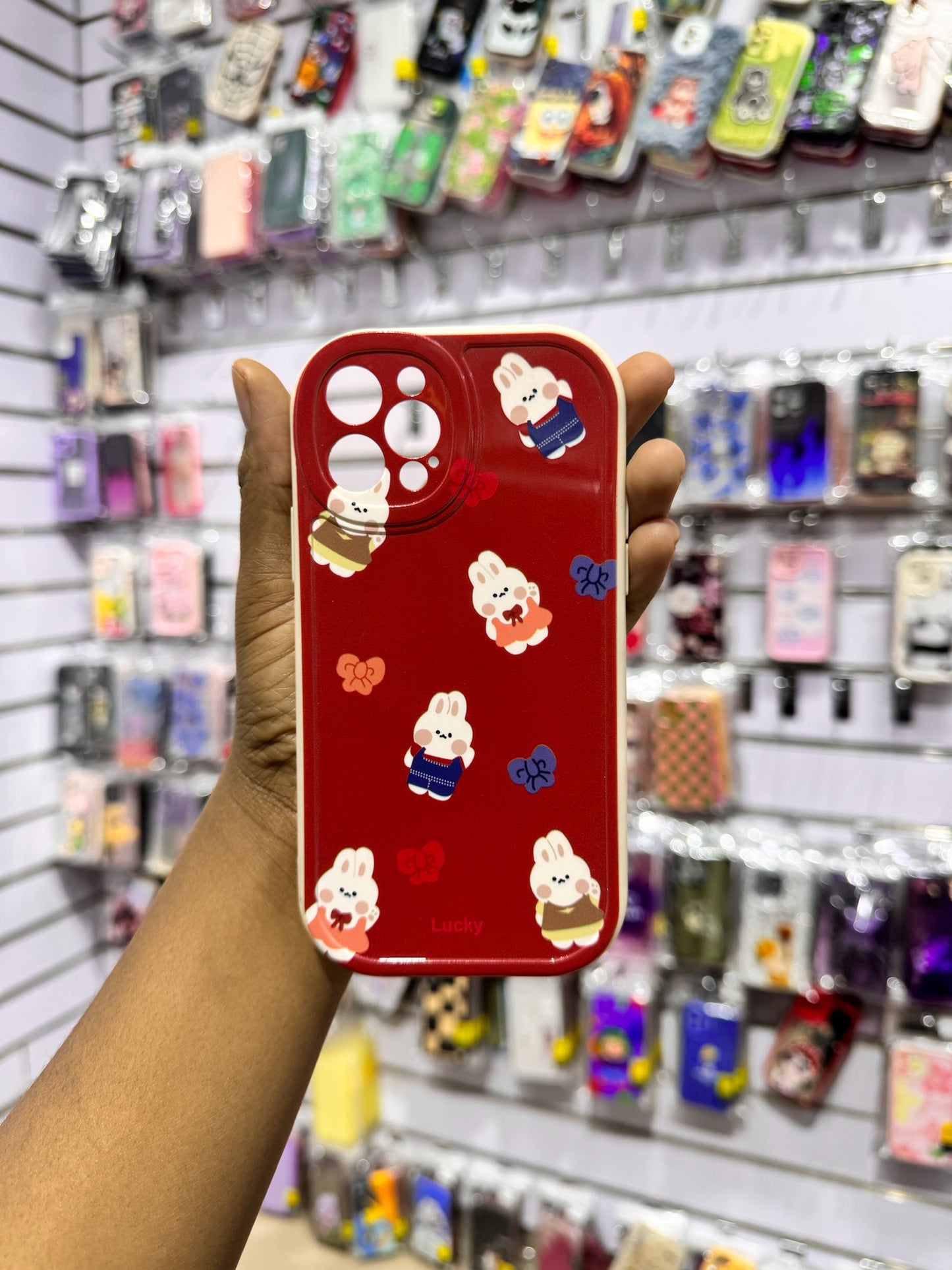 Luck Rabbit Red case for iPhones