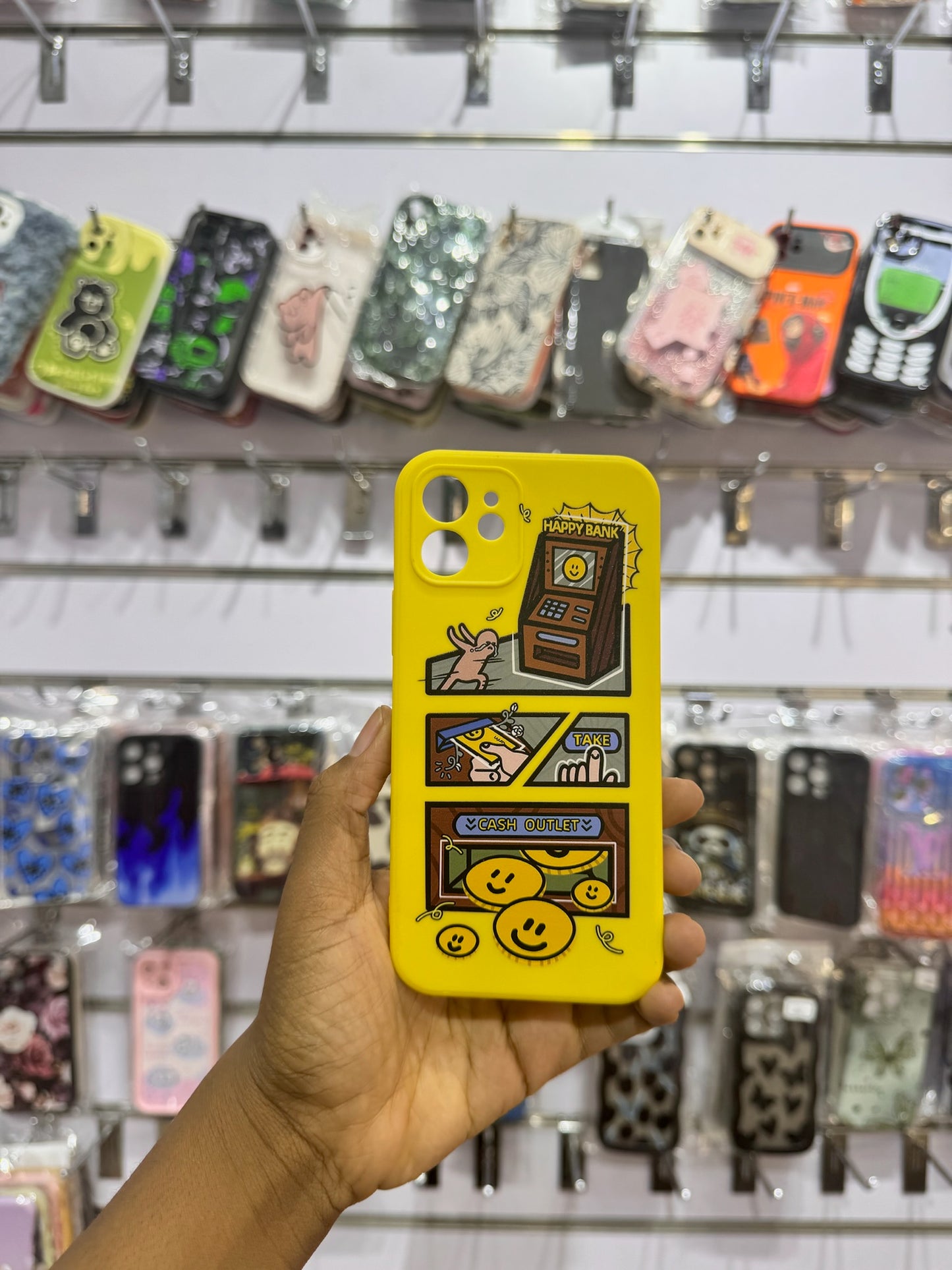 Happy bank yellow Case For IPhones
