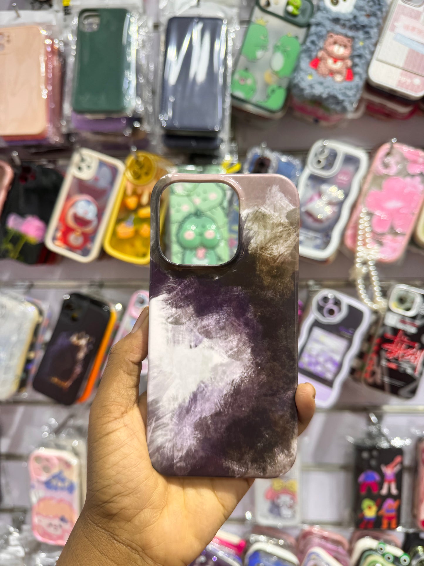 Purple Art plastic Case For iPhones
