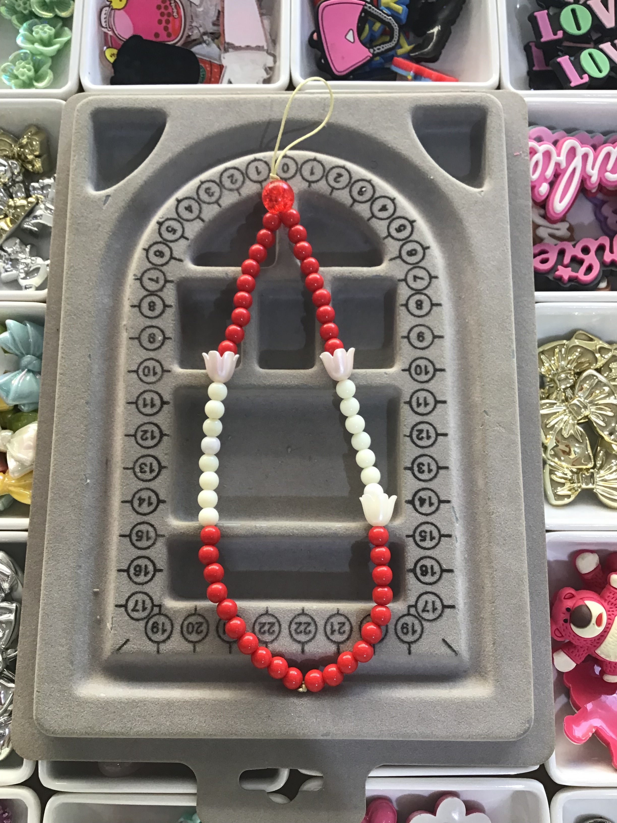 Red & White  Phone charm