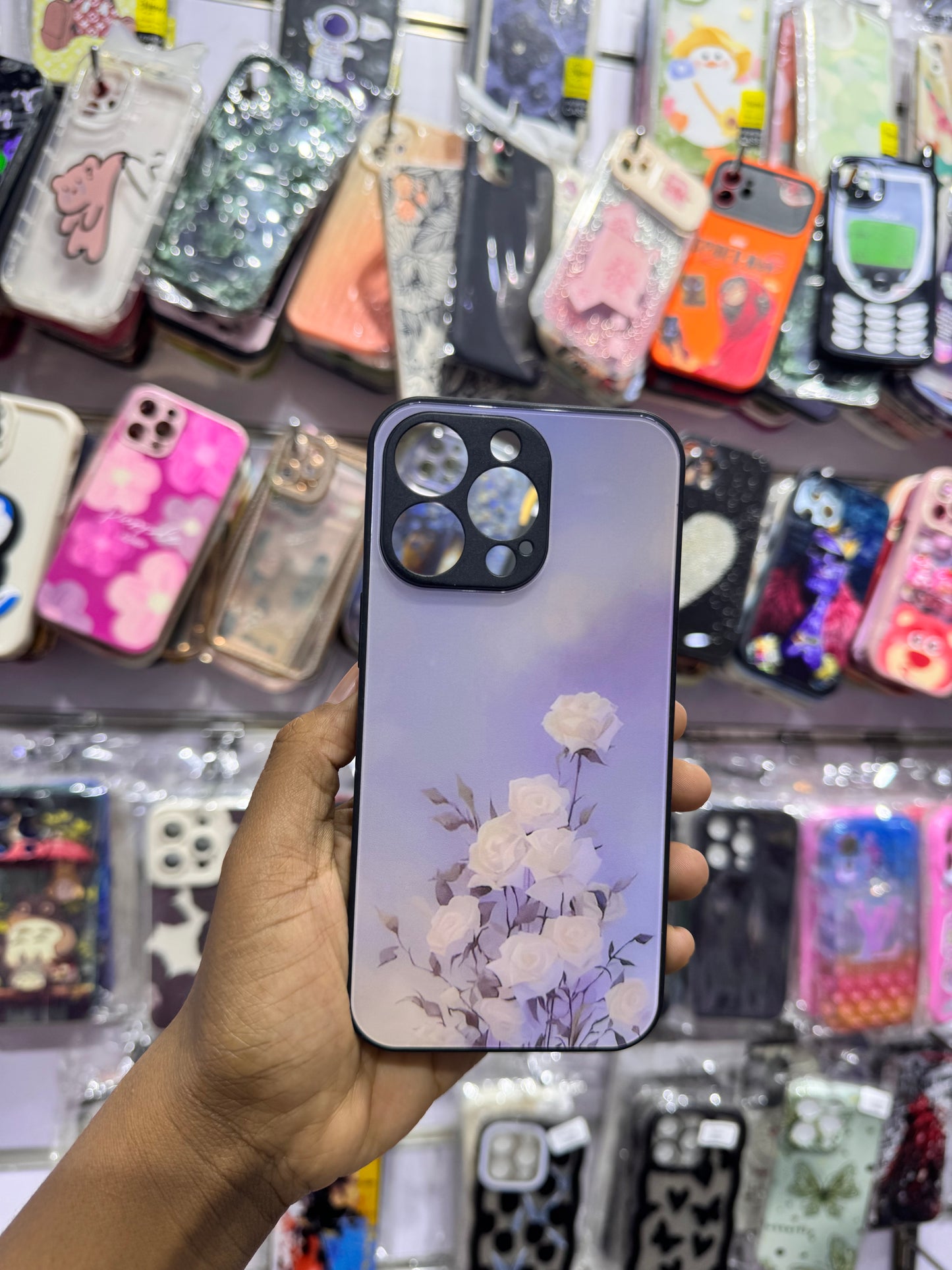 Purple White Flower Case For IPhones