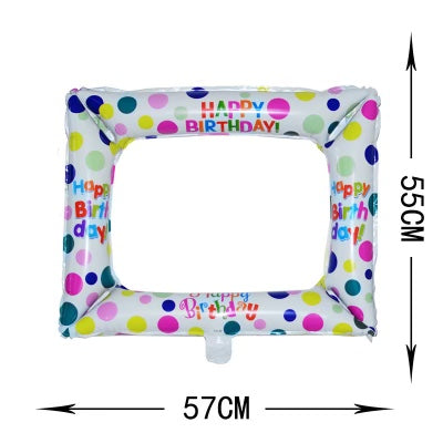 Photo Frame Foil Happy Birthday Ballons