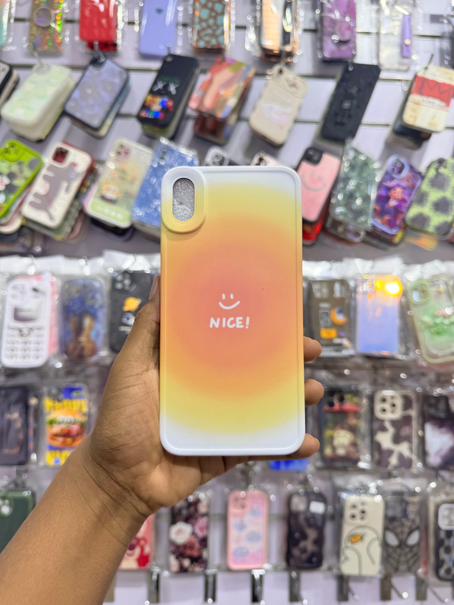 Orange & white Nice Case For IPhone