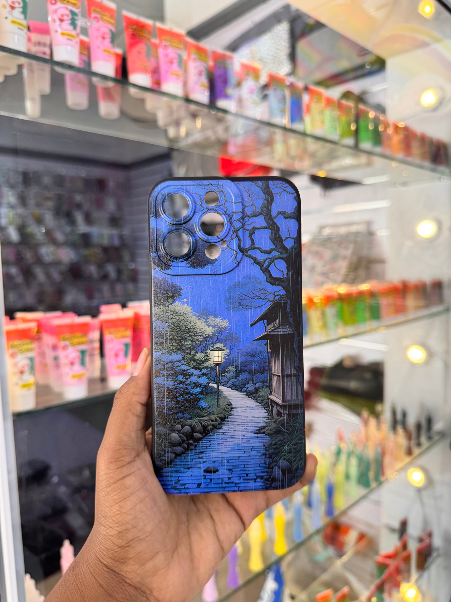 Blue night street case for iPhones