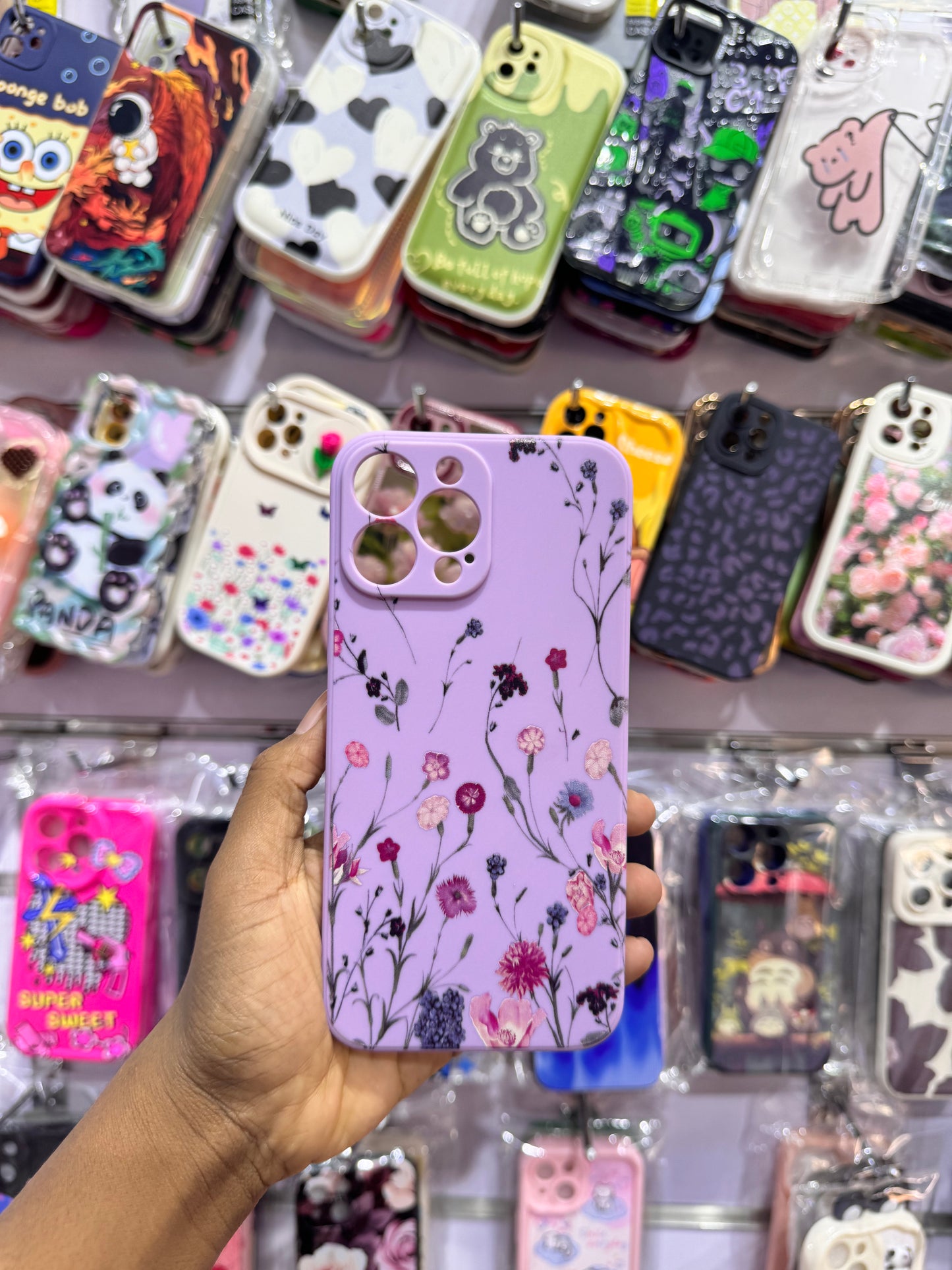Purple Floral Case For IPhone