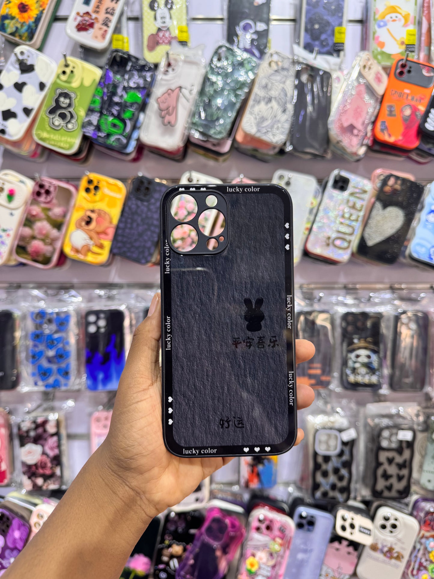 Black Lucky Color Case For IPhones