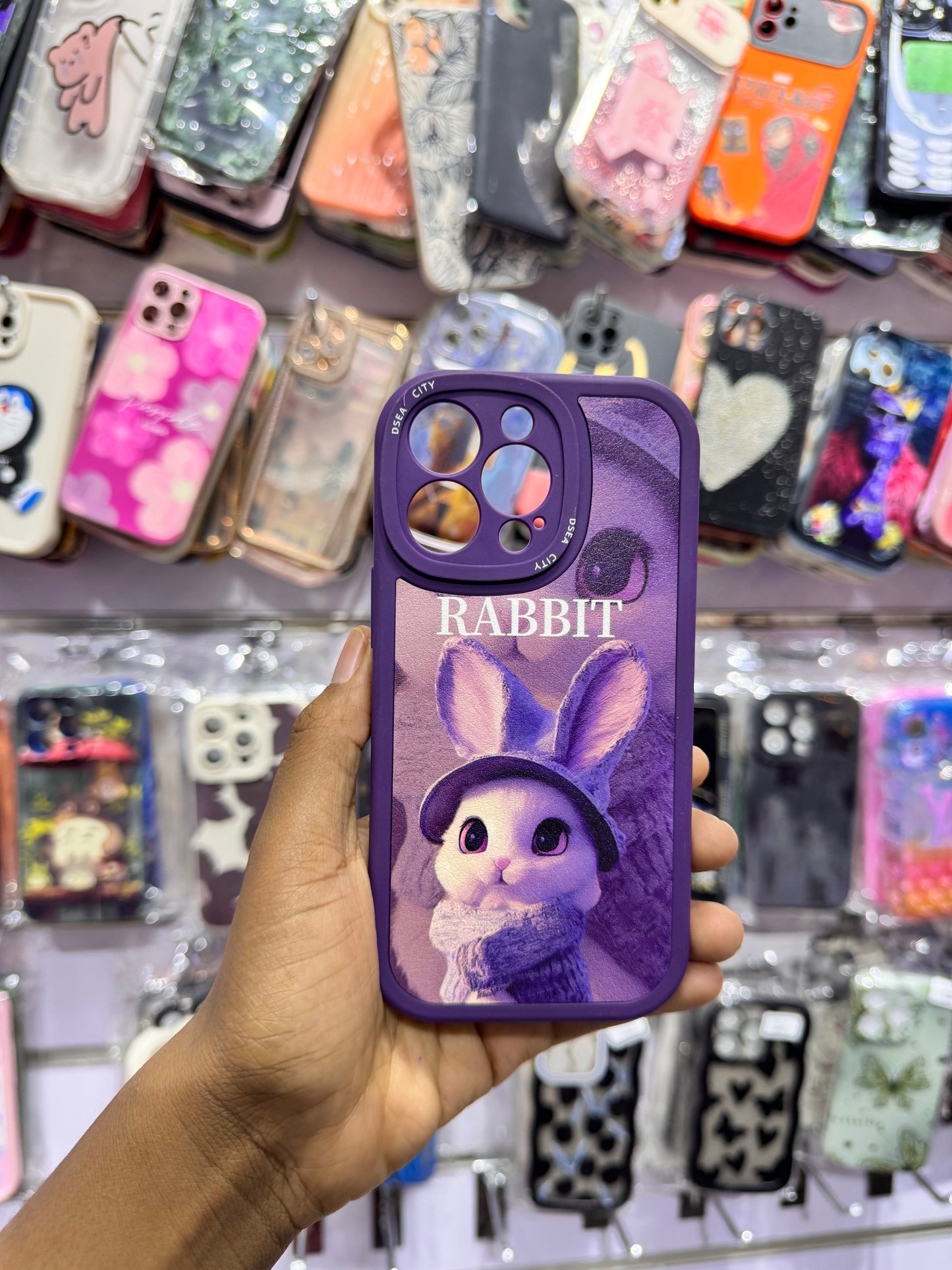 Cute Purple Rabbit Case For IPhones